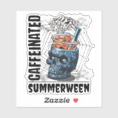 Summerween Skull Skeleton Hand Iced Coffee Goth シール (シート)