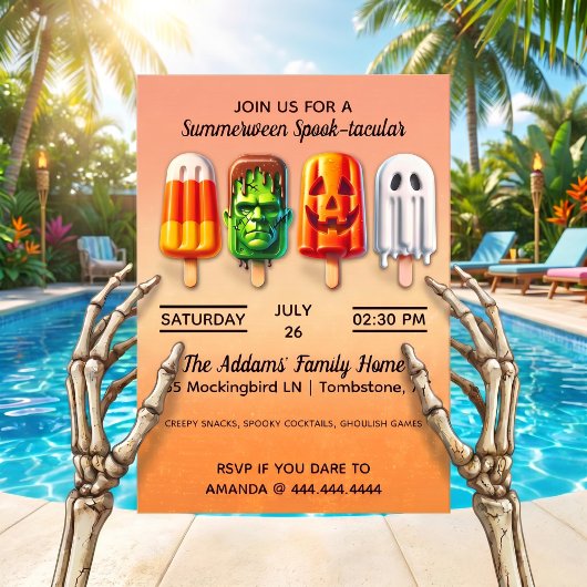 Summerween Spooktacular Halloween Summer Party 招待状