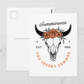 Summerween spooky summer halloween party skull ポストカード (正面/裏面)