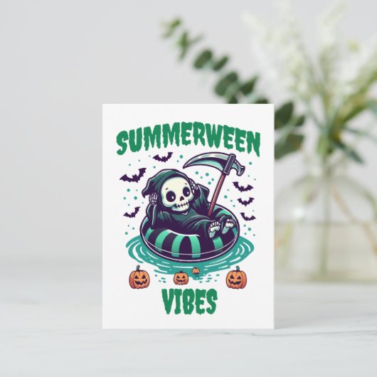 Summerween Vibes – Reaper Relaxed ポストカード (スタンド正面)