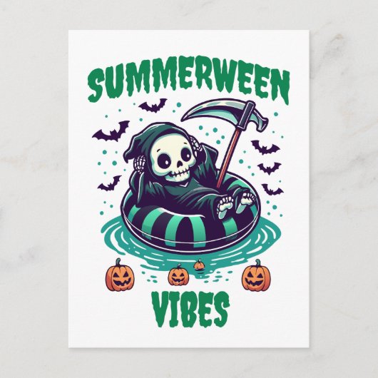 Summerween Vibes – Reaper Relaxed ポストカード (正面)