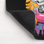 Summerween Vibes Skeleton Flamingo Spooky Hallowee マウスパッド (コーナー)