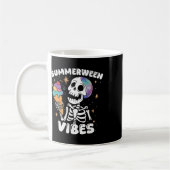 Summerween Vibes Skeleton Ice Cream Art Summer Hal コーヒーマグカップ (左)