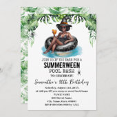 Summerween Witch Tropical Birthday Bash 招待状 (正面/裏面)