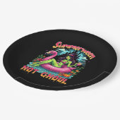 Summerween Witch Vibes Vacation Halloween Funny Pa ペーパープレート (アングル)