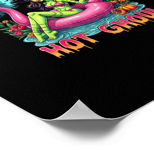 Summerween Witch Vibes Vacation Halloween Funny Pa ポスター (角)