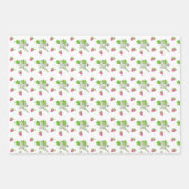Summery floral wrapping paper ラッピングペーパーシート (正面2)