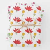 Summery floral wrapping paper ラッピングペーパーシート (インサイチュ)