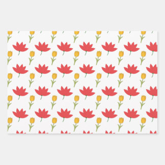 Summery floral wrapping paper ラッピングペーパーシート