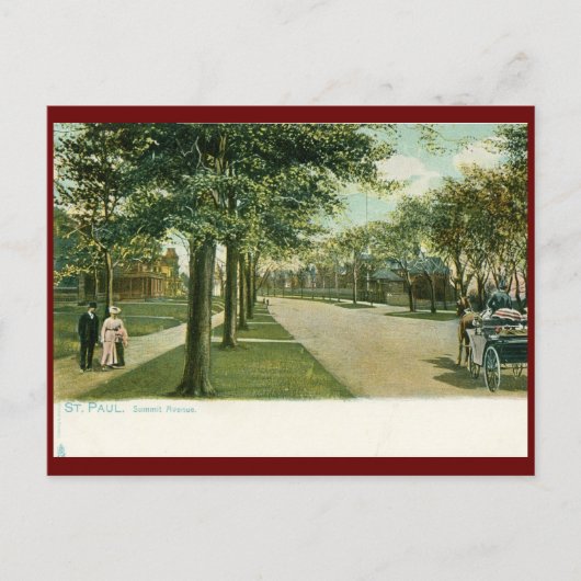 Summit Ave., St. Paul, MNヴィンテージ ポストカード (正面)
