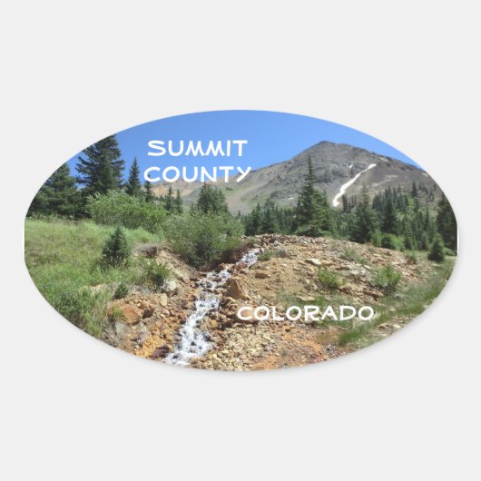 Summit County Coloradoステッカー 楕円形シール (正面)