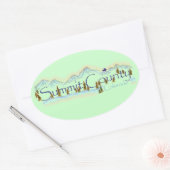 Summit County Coloradoステッカー 楕円形シール (封筒)