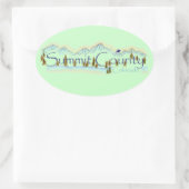 Summit County Coloradoステッカー 楕円形シール (バッグ)