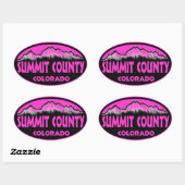 Summit County Coloradoピンク楕円シール 楕円形シール (シート)