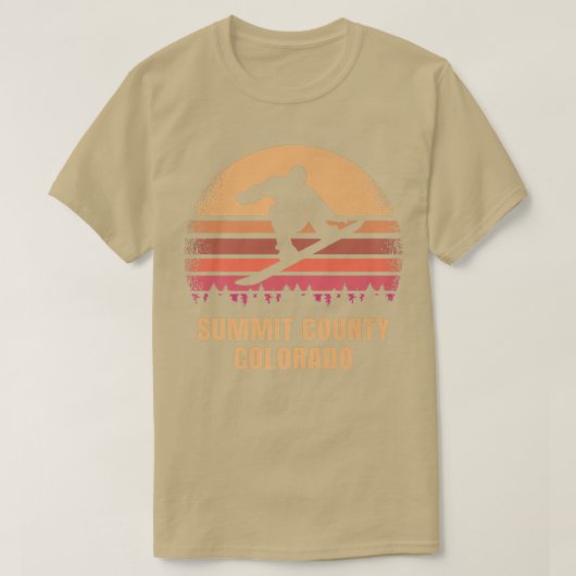 Summit County Colorado SnowboardingヴィンテージCO 80s Tシャツ (デザイン正面)