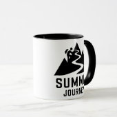 Summit Journey Mountain Climber Design マグカップ (正面右)