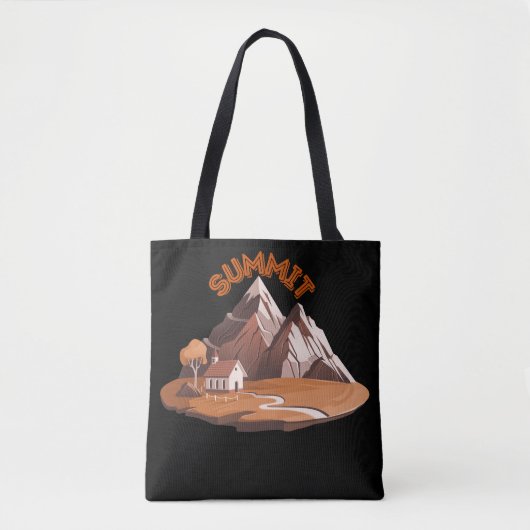 ​Summit Mountain Adventure Nature Lover Drawstring トートバッグ (正面)