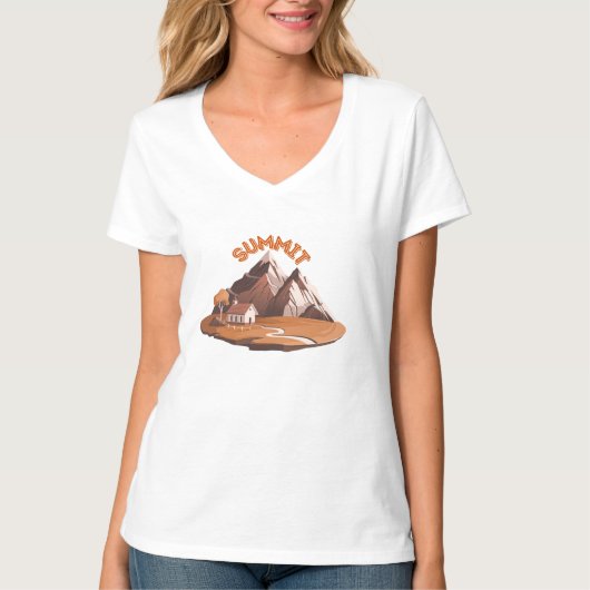 ​Summit Mountain Adventure Nature Lover Graphic T- Tシャツ (正面)