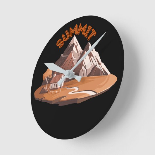 ​Summit Mountain Adventure Round Wall Clock ラウンド壁時計 (傾斜)