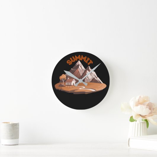Summit Mountain Adventure Round Wall Clock ラウンド壁時計 (ホーム)