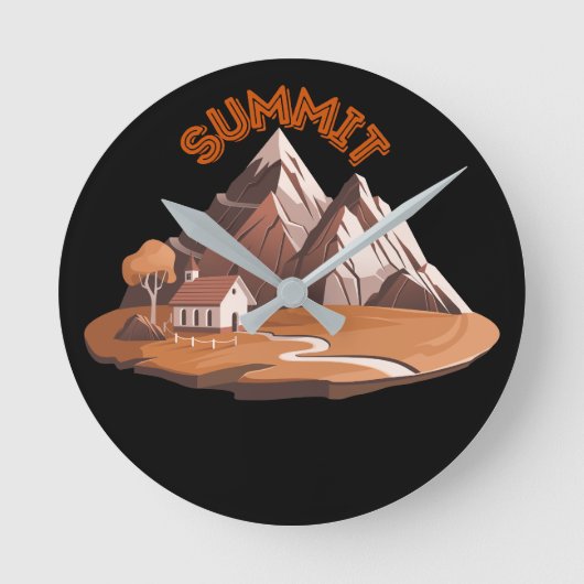 ​Summit Mountain Adventure Round Wall Clock ラウンド壁時計 (正面)