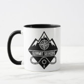 Summit Seekers Mountain Climbing Badge Design マグカップ (左)