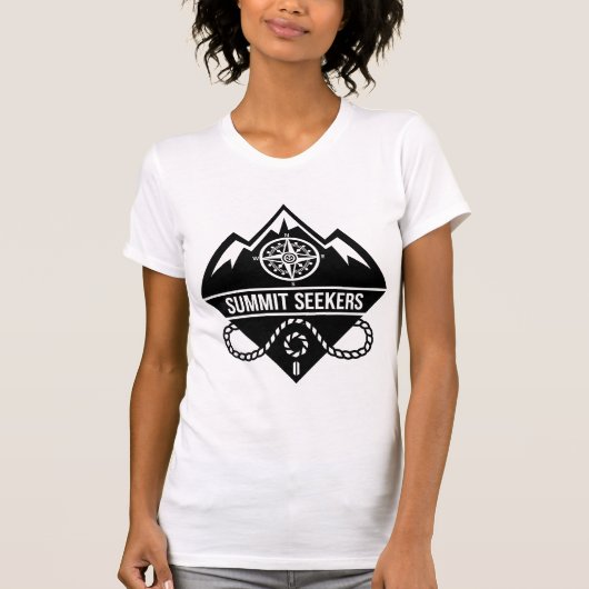 Summit Seekers Mountain Climbing Badge Design Tシャツ (正面)