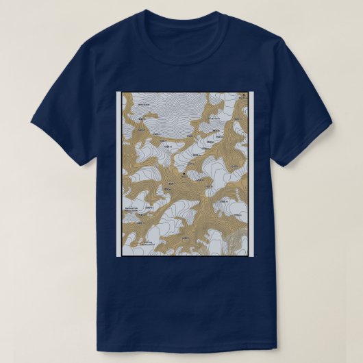 Summit Splendor McKinley Elevation Map T-shirt Tシャツ (デザイン正面)