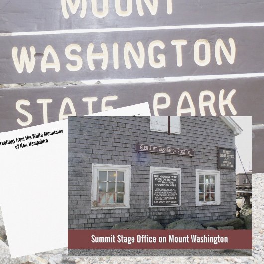 Summit Stage Office Mount Washington Photographic ポストカード