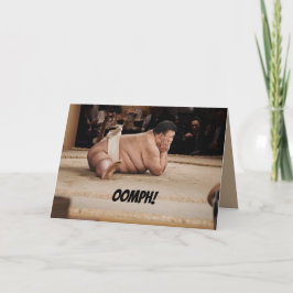 SUMO DEFEAT BELATED BIRTHDAY CARD サンキューカード