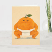 Sumo Orange Greeting Card カード (正面)