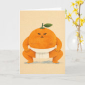 Sumo Orange Greeting Card カード (黄色い花)
