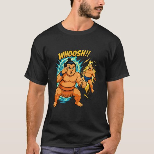 Sumo Teleport Smash – Manga Style Instant Transmis Tシャツ (正面)