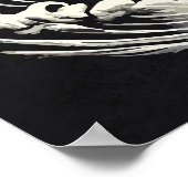 Sumo Wrestler In Red Moon, Japanese Anime Tattoo ポスター (角)