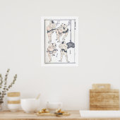 Sumo wrestlers in preparation ポスター (キッチン)