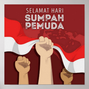 Sumpah Pemuda – インドネシアのYouth Praping ポスター