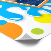 Sunおもしろいのスプラッシング誕生日フォトバナー ポスター (角)