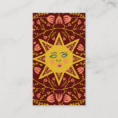 Sunおよびフローラ価格サイズQRコードカスタムつるラベル 名刺 (正面)