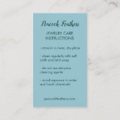 SunおよびFloweringつる植物エレガントの気に指示 名刺 (裏面)