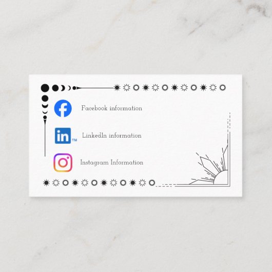 SunおよびMoonの名刺 名刺 (裏面)