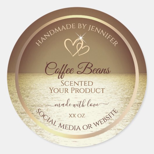 Sunかわいらし over the海デザイン製品ラベル ラウンドシール (正面)