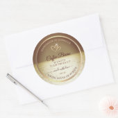 Sunかわいらし over the海デザイン製品ラベル ラウンドシール (封筒)