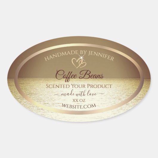 Sunかわいらし over the海デザイン製品ラベル 楕円形シール (正面)