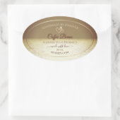 Sunかわいらし over the海デザイン製品ラベル 楕円形シール (バッグ)