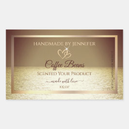 Sunかわいらし over the海デザイン製品ラベル 長方形シール