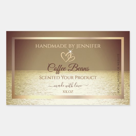 Sunかわいらし over the海デザイン製品ラベル 長方形シール (正面)