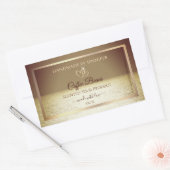 Sunかわいらし over the海デザイン製品ラベル 長方形シール (封筒)