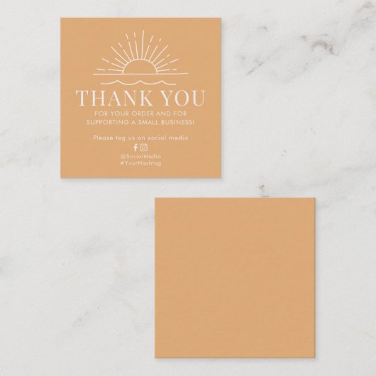 SunとビーチモダンWaveご注文ありがとうございます スクエア名刺 (正面/裏面)