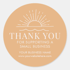 SunとビーチモダンWave Small Business Thank You ラウンドシール