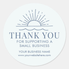 SunとビーチモダンWave Small Business Thank You ラウンドシール